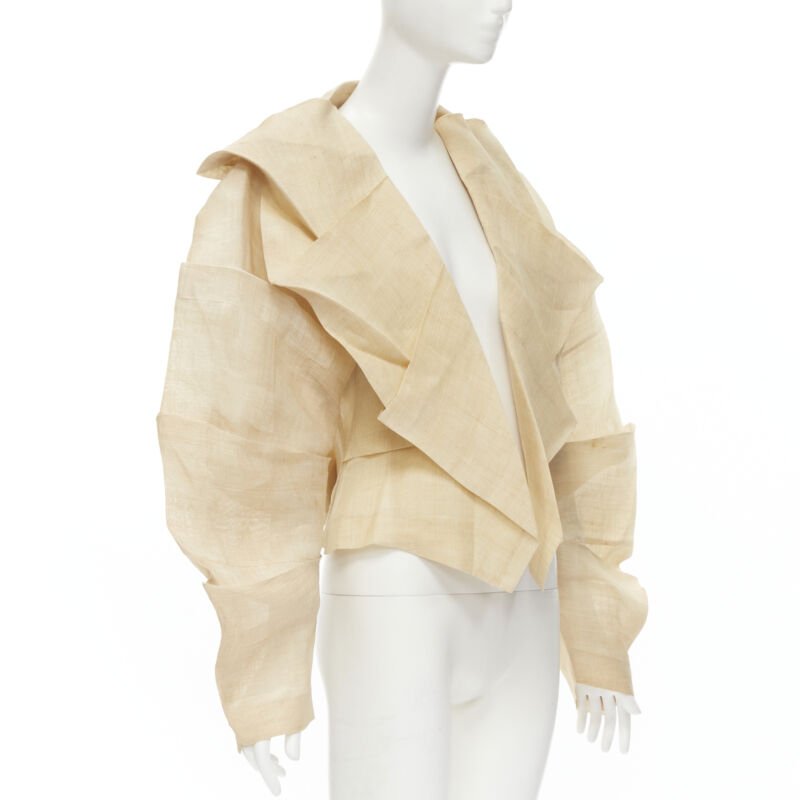 Issey Miyake Pleated Linen Jacket - Image 6