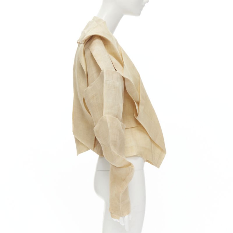 Issey Miyake Pleated Linen Jacket - 4