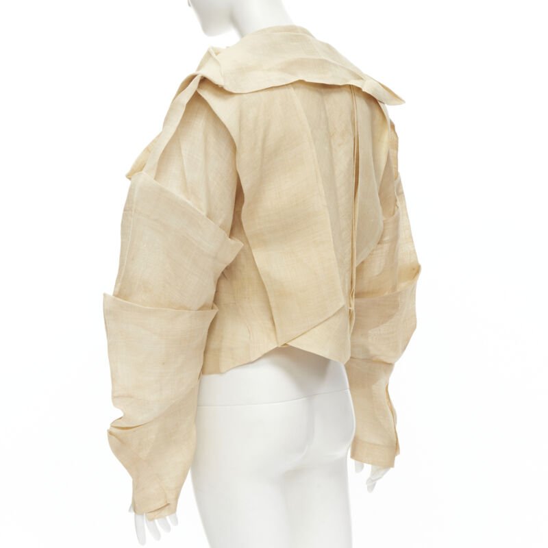 Issey Miyake Pleated Linen Jacket - Detail 1
