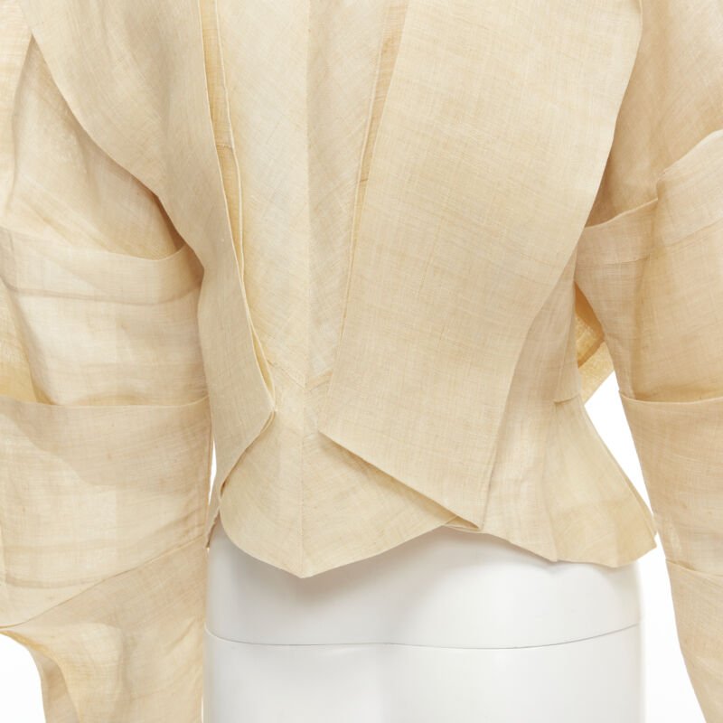 Issey Miyake Pleated Linen Jacket - Image 10