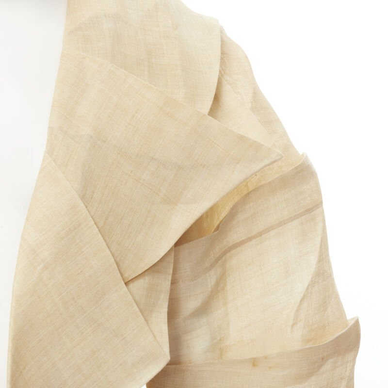 Issey Miyake Pleated Linen Jacket - Image 11