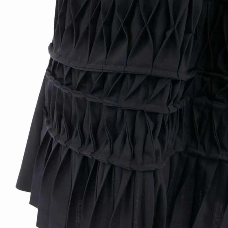 Junya Watanabe Origami Wrap Skirt Black Wool Never worn - Back View