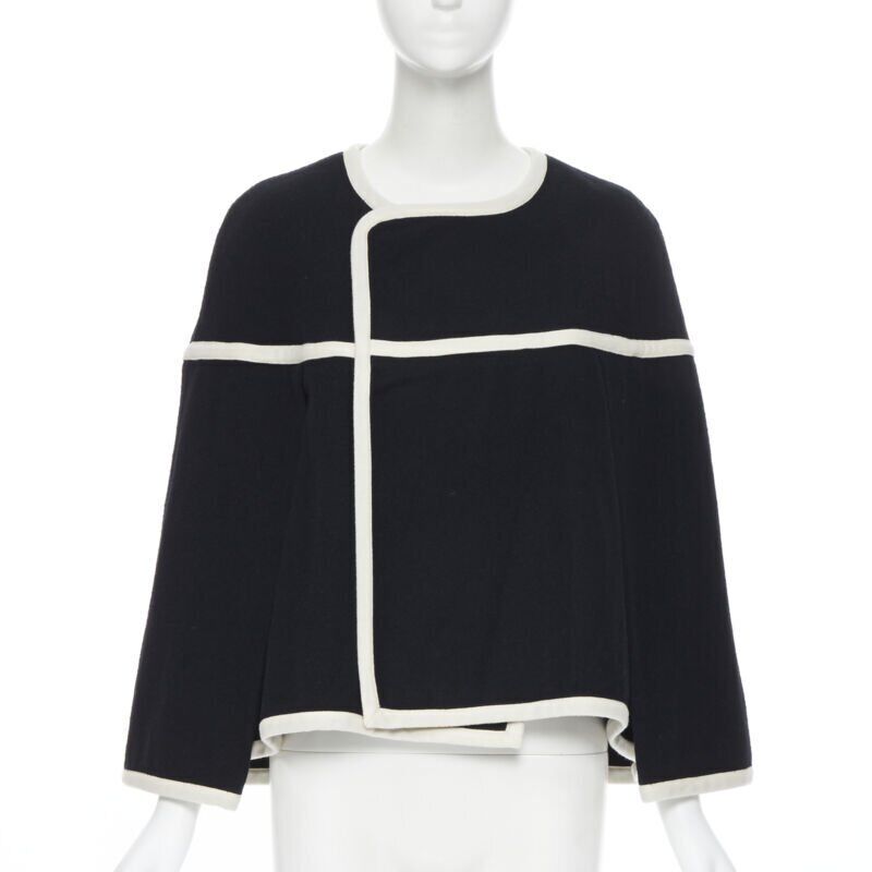 Comme Des Garcons Trimmed Cape Jacket