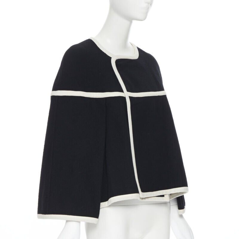 Comme Des Garcons Trimmed Cape Jacket - 4