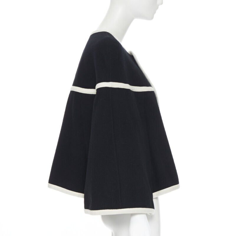 Comme Des Garcons Trimmed Cape Jacket - Side view
