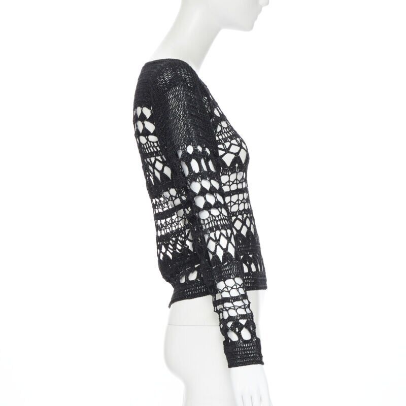 Comme Des Garcons Holey Crochet Sweater - Side view