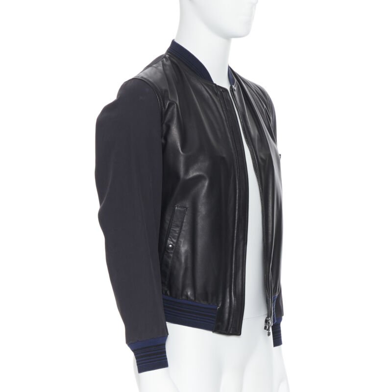 Lanvin Black Leather MA1 Bomber - Image 6