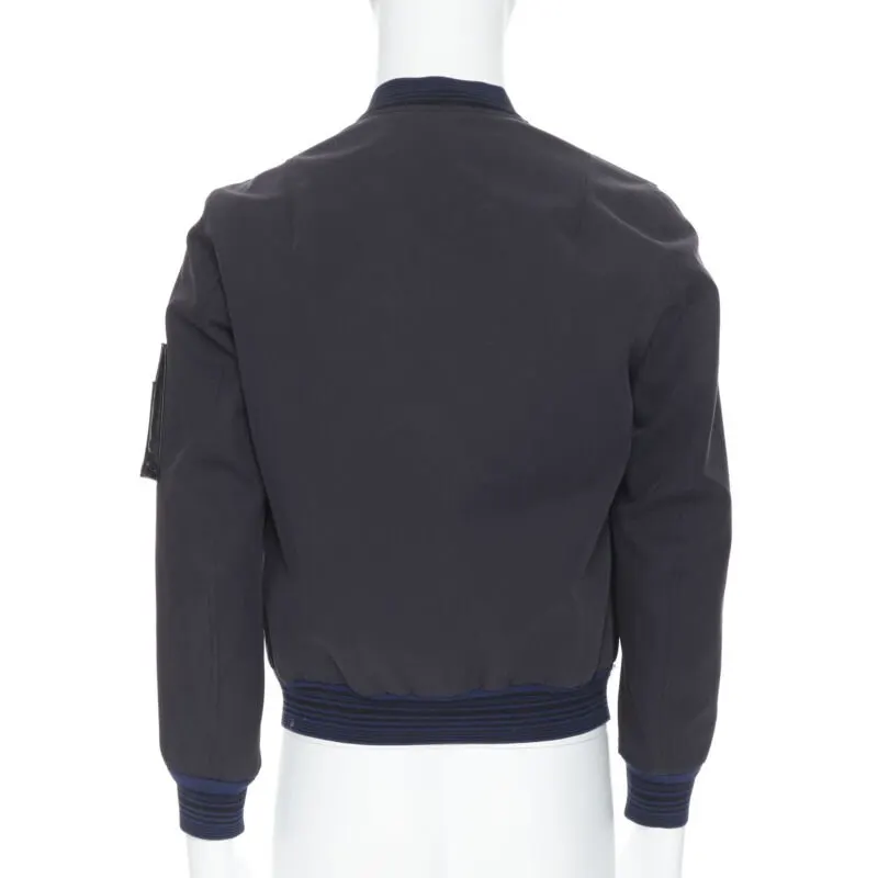 Lanvin Black Leather MA1 Bomber Black Leather Very good - Box View