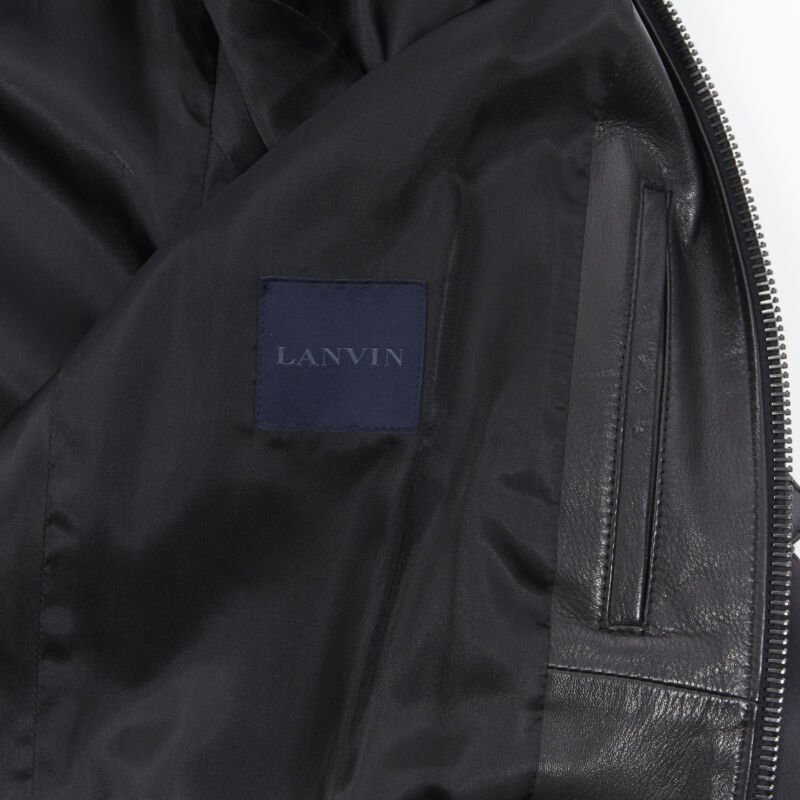 Lanvin Black Leather MA1 Bomber - Image 11