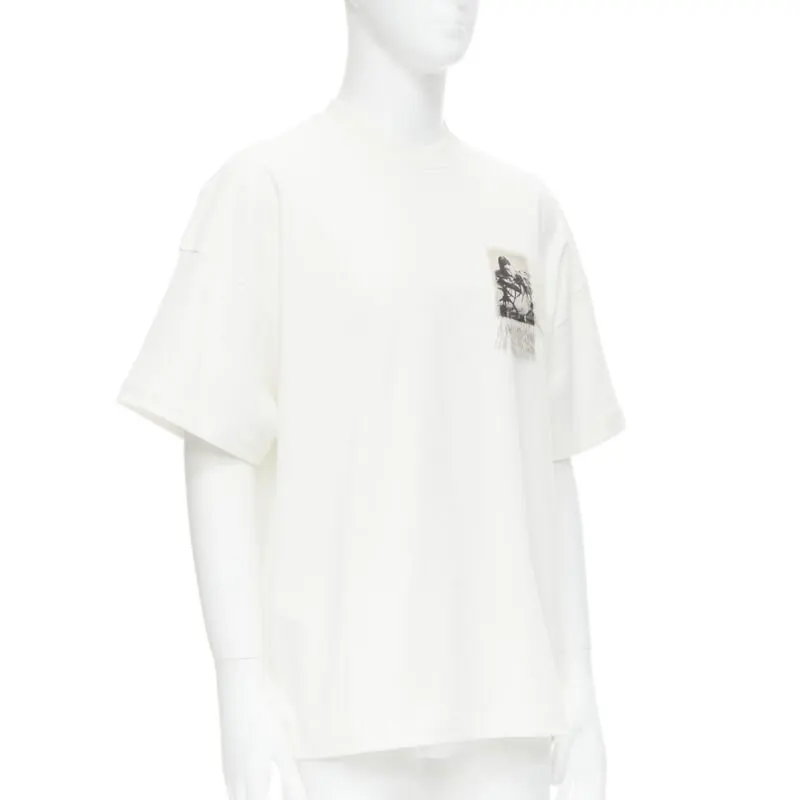 Jil Sander Photo Patch T-Shirt White Cotton Never worn, with tag - Inside View