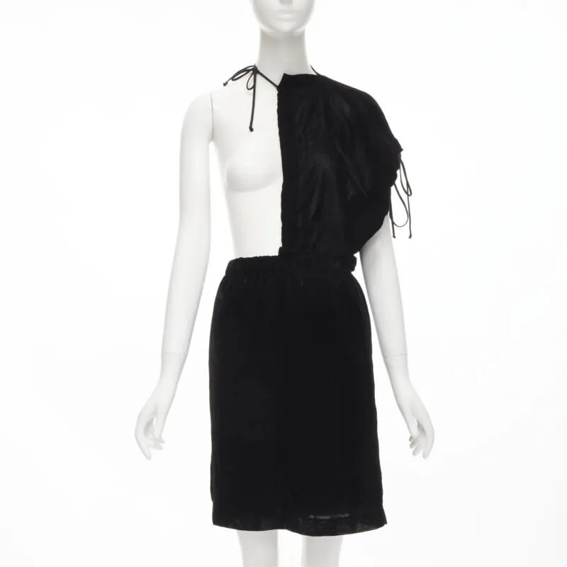 Comme Des Garcons Velvet Sash Skirt Black Velvet Very good - Front View