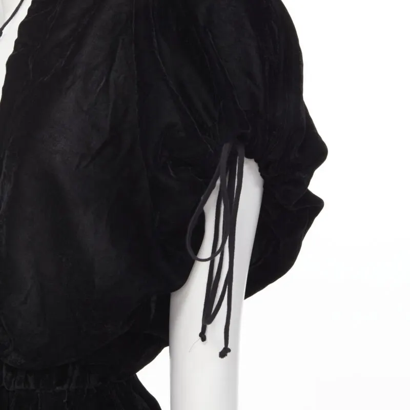 Comme Des Garcons Velvet Sash Skirt Black Velvet Very good - Back View