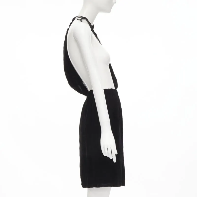 Comme Des Garcons Velvet Sash Skirt Black Velvet Very good - Model View