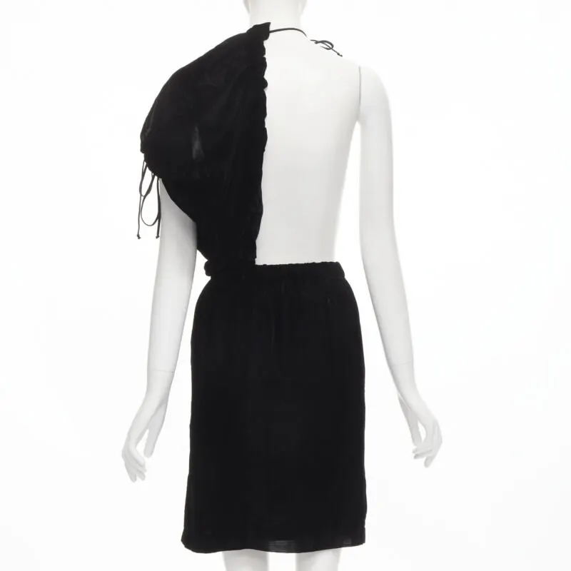 Comme Des Garcons Velvet Sash Skirt Black Velvet Very good - Box View