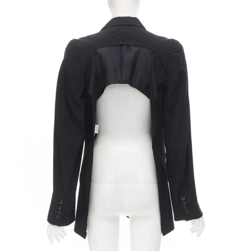 Junya Watanabe Shoulder Cut Blazer Navy Wool Very good - Front View
