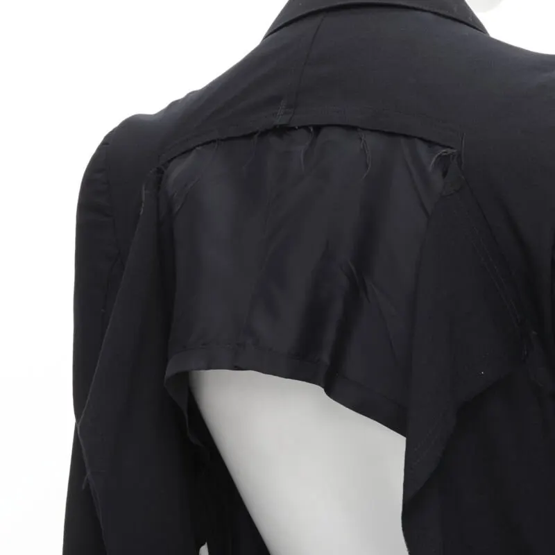 Junya Watanabe Shoulder Cut Blazer Navy Wool Very good - Back View