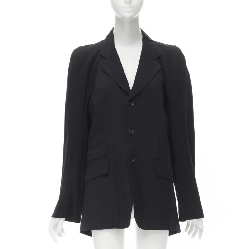 Junya Watanabe Shoulder Cut Blazer Navy Wool Very good - Inside View