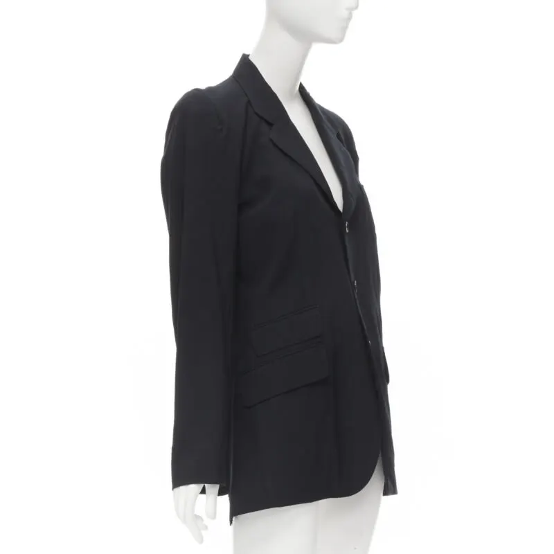 Junya Watanabe Shoulder Cut Blazer Navy Wool Very good - Model View