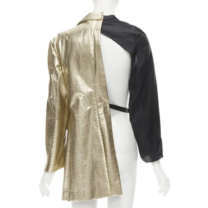 Comme Des Garcons Pleated Harness Jacket Gold Polyester Never worn, with tag - Box View