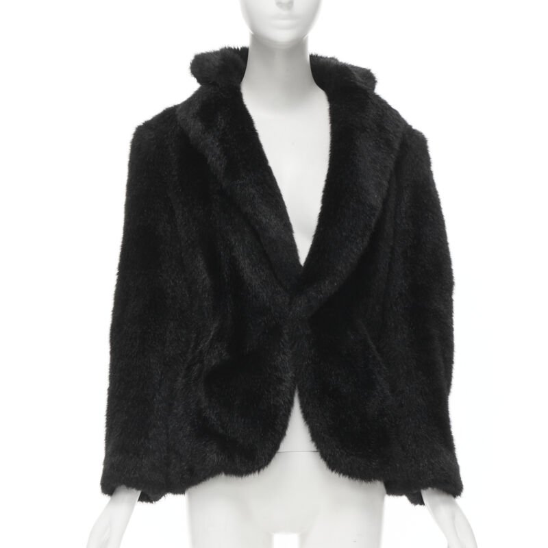 Junya Watanabe Faux Fur PVC Blazer Coat