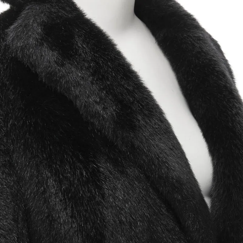 Junya Watanabe Faux Fur PVC Blazer Coat Black Polyester Never worn - Back View
