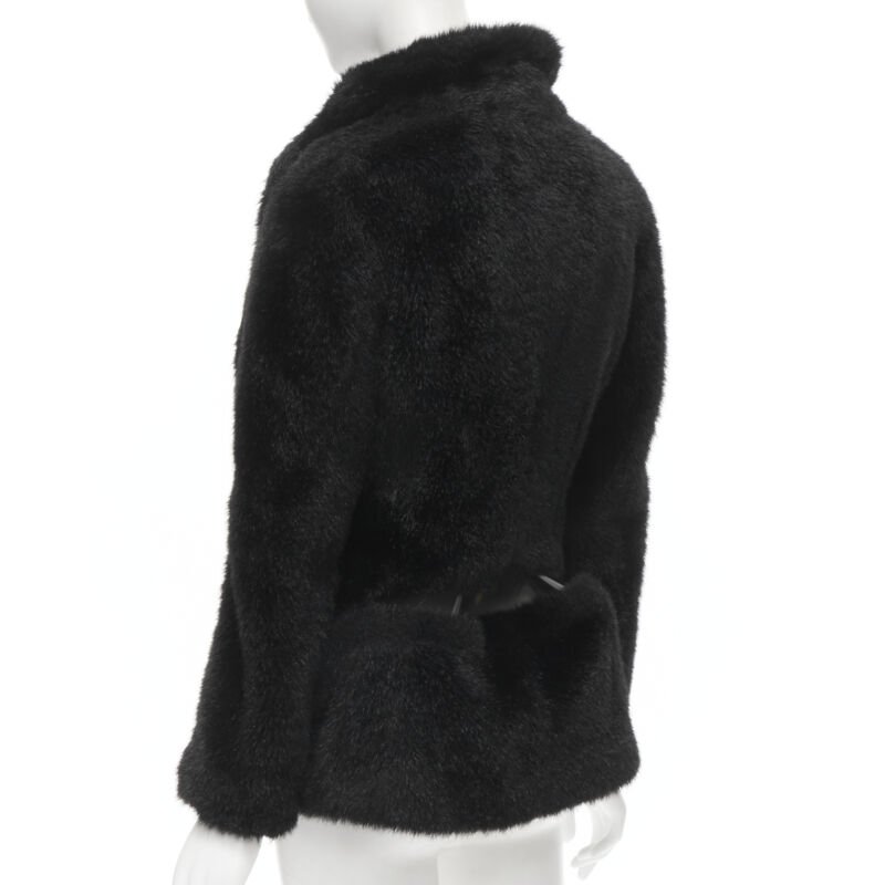 Junya Watanabe Faux Fur PVC Blazer Coat - Detail 1