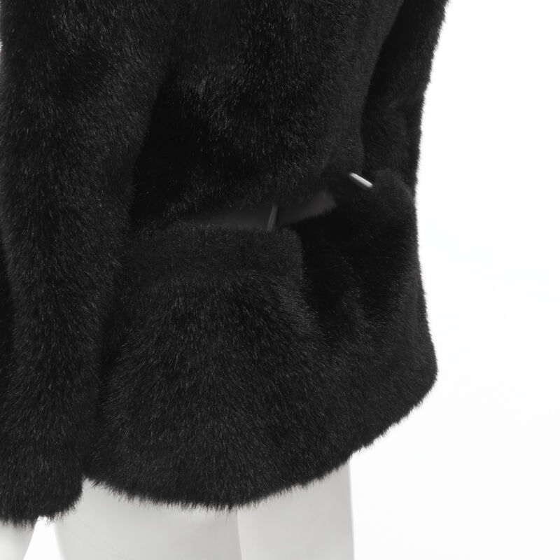 Junya Watanabe Faux Fur PVC Blazer Coat - Image 11