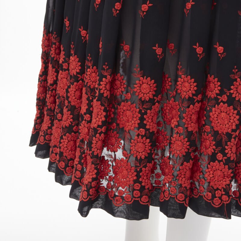 Comme Des Garcons Floral Peplum Skirt - Back view
