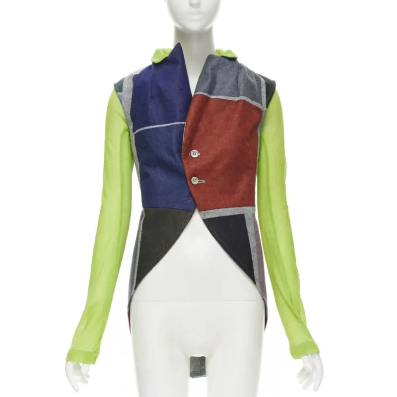 Comme Des Garcons Layered Vest Jacket MultiColor Wool Never worn - Front View