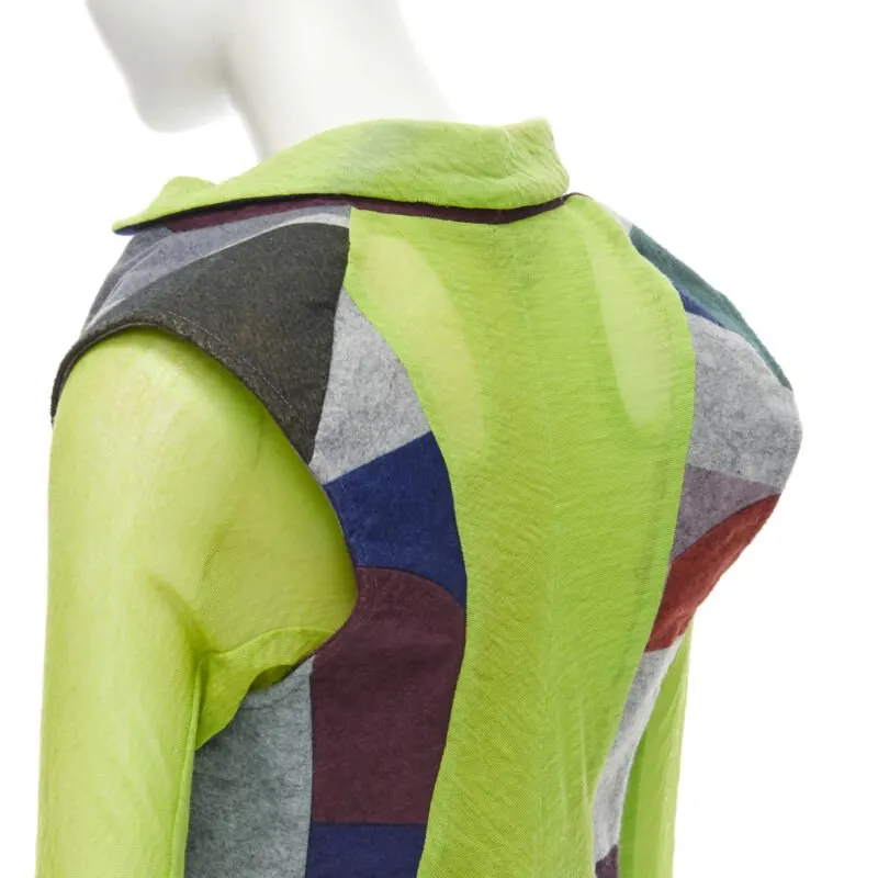 Comme Des Garcons Layered Vest Jacket MultiColor Wool Never worn - Back View