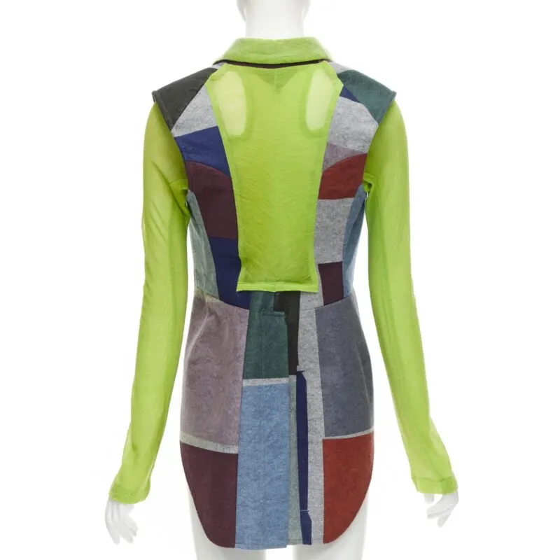 Comme Des Garcons Layered Vest Jacket MultiColor Wool Never worn - Box View