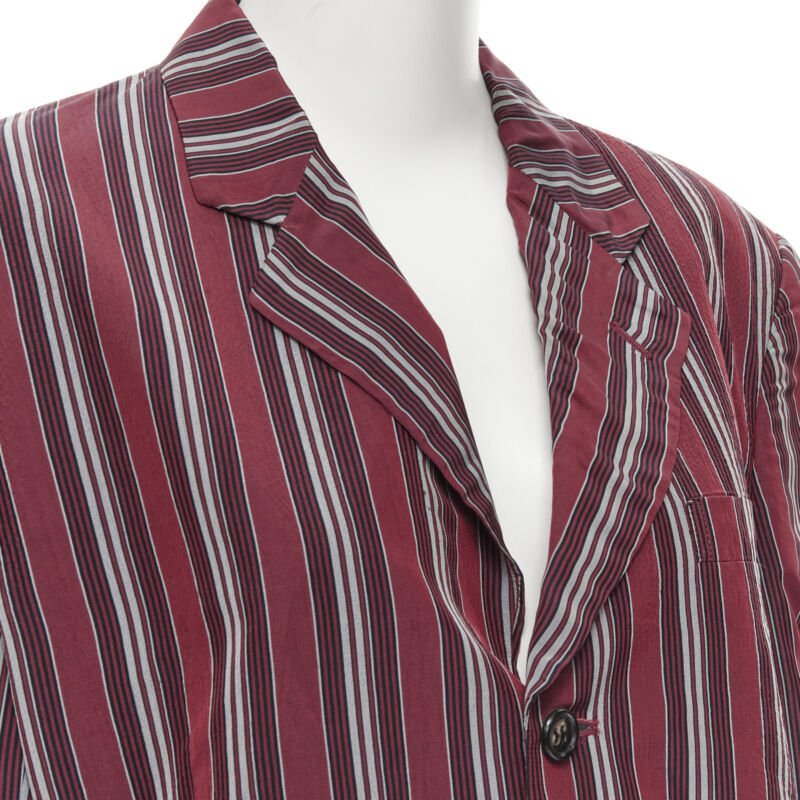 Comme Des Garcons Stripe Deconstructed Blazer - Back view