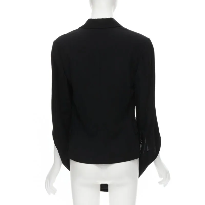 Comme Des Garcons Loop Sleeve Blazer Black Wool Never worn - Box View