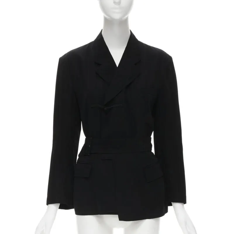 Comme Des Garcons Knot Hem Blazer Black Very good - Front View