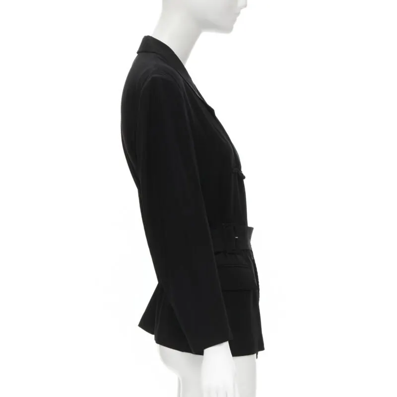 Comme Des Garcons Knot Hem Blazer Black Very good - Model View