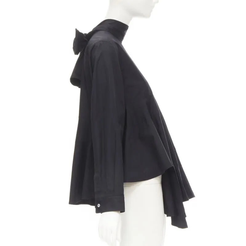 Comme Des Garcons Tiered Tie Shirt Black Cotton Never worn - Model View