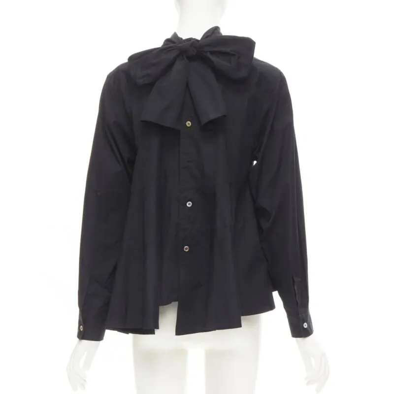 Comme Des Garcons Tiered Tie Shirt Black Cotton Never worn - Box View