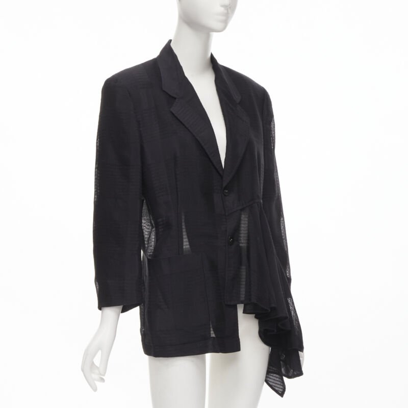Comme Des Garcons Ruffle Sheer Blazer - Image 6
