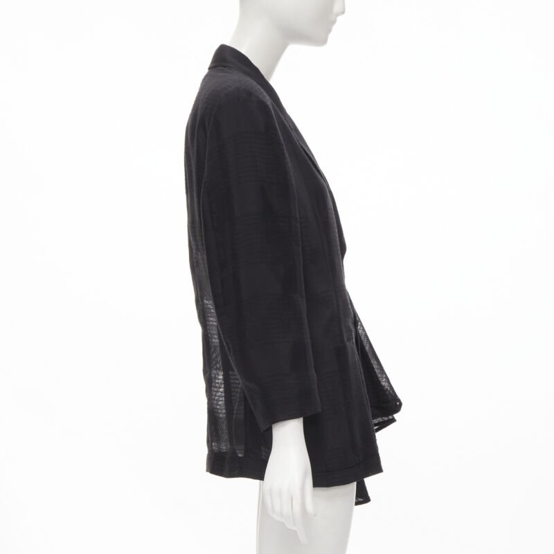 Comme Des Garcons Ruffle Sheer Blazer - 4