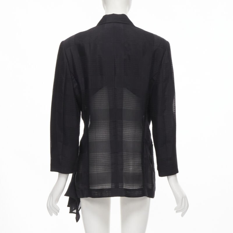 Comme Des Garcons Ruffle Sheer Blazer - Side view
