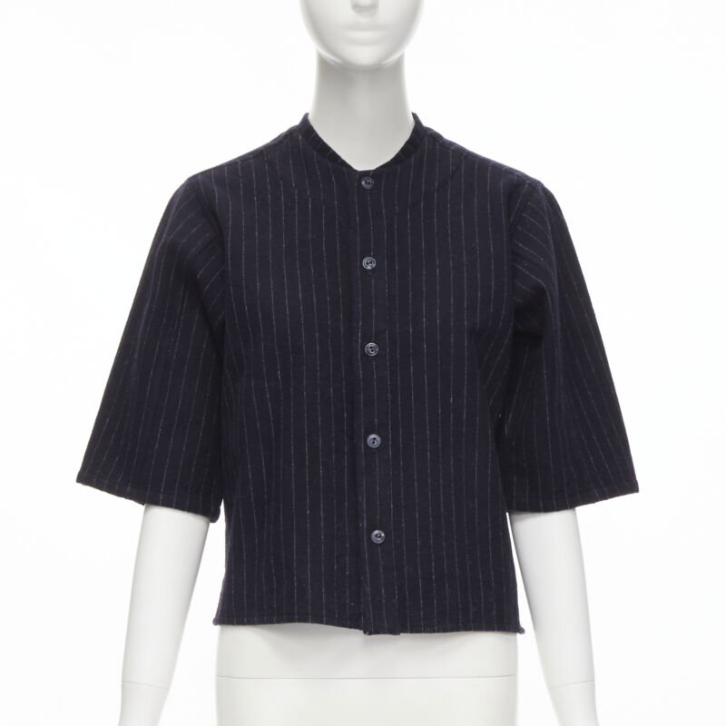 Comme Des Garcons Pinstripe Baseball Shirt
