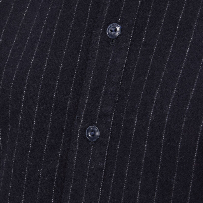 Comme Des Garcons Pinstripe Baseball Shirt - Detail 2