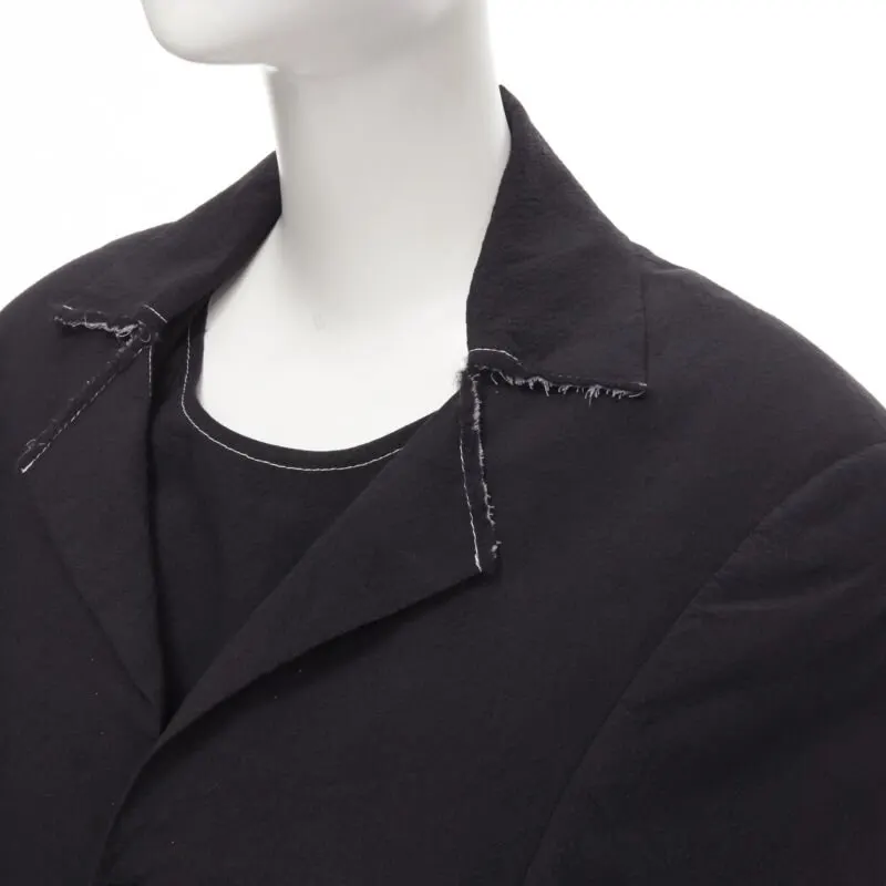 Junya Watanabe Layered Coat Dress Black Wool Never worn - Back View