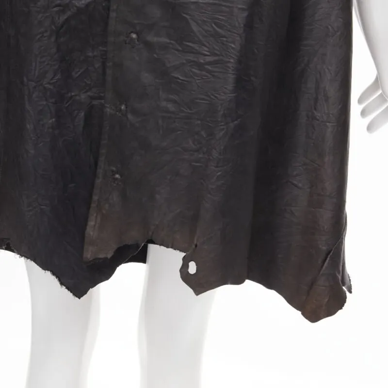 Junya Watanabe Leather Raw Dress Black Leather Good - Back View