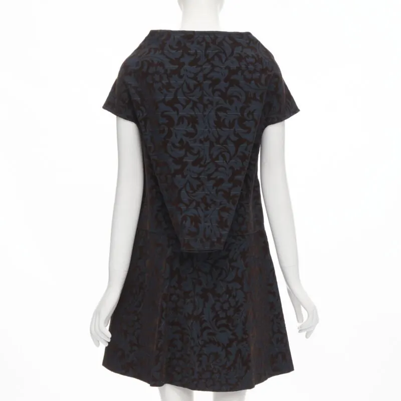 Comme Des Garcons Pinstripe Devore Dress Blue Wool Never worn - Box View
