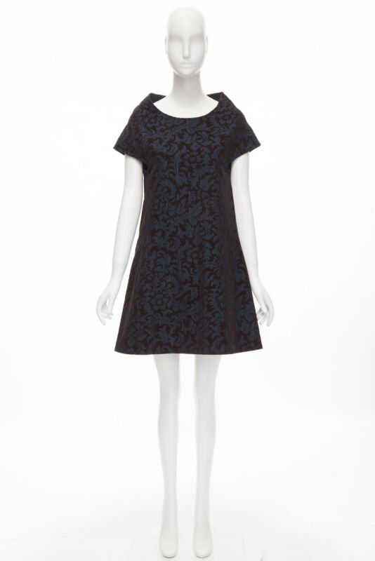 Comme Des Garcons Pinstripe Devore Dress - Image 12
