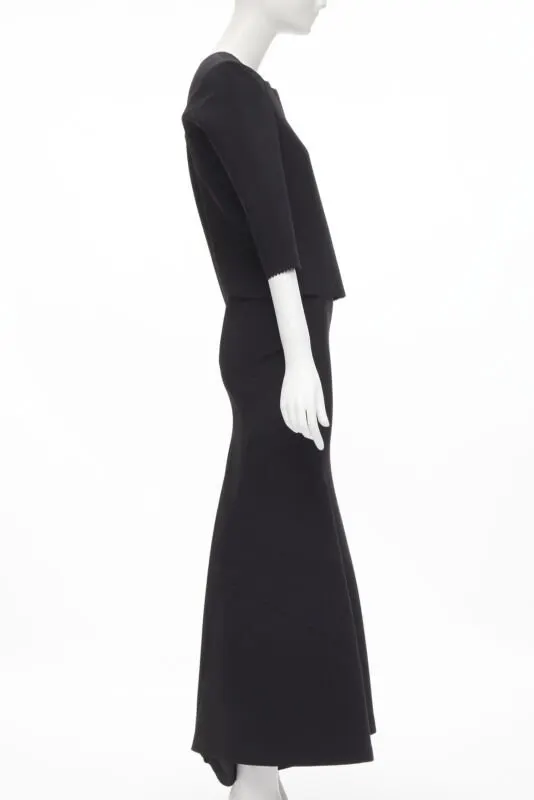 Junya Watanabe Scuba Mermaid Dress Black Polyester Very good - Model View