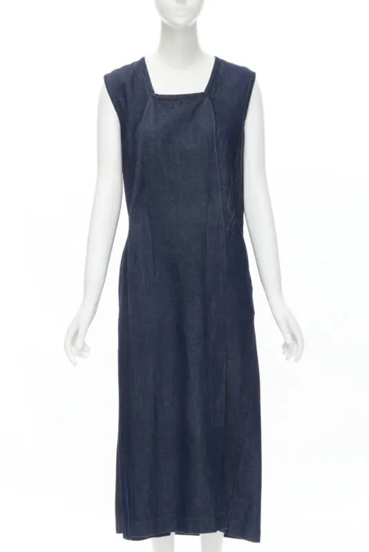 Comme Des Garcons Pinched Seam Dress Blue Denim Never worn - Front View