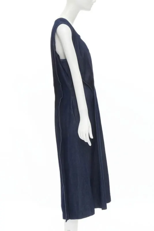 Comme Des Garcons Pinched Seam Dress Blue Denim Never worn - Model View