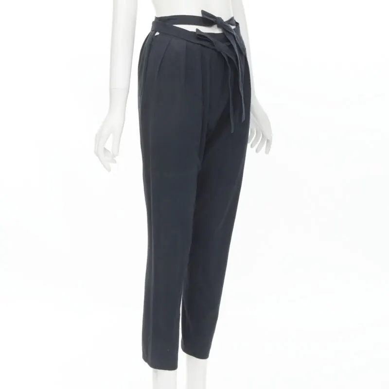 Comme Des Garcons Tie Waist Pants Black Cotton Very good - Inside View